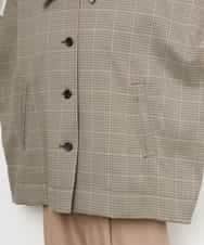 FMJJD01380 MICHEL KLEIN(ミッシェルクラン) マイクロチェックケープジャケット イエロー