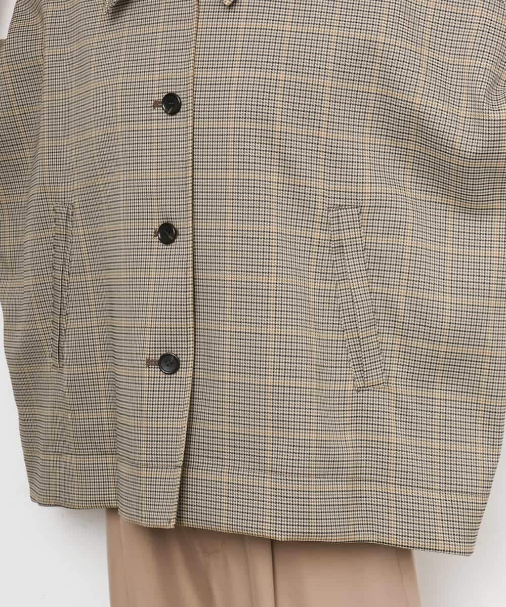 FMJJD01380 MICHEL KLEIN(ミッシェルクラン) マイクロチェックケープジャケット イエロー