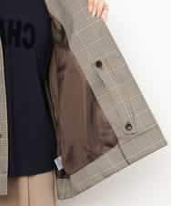 FMJJD01380 MICHEL KLEIN(ミッシェルクラン) マイクロチェックケープジャケット イエロー