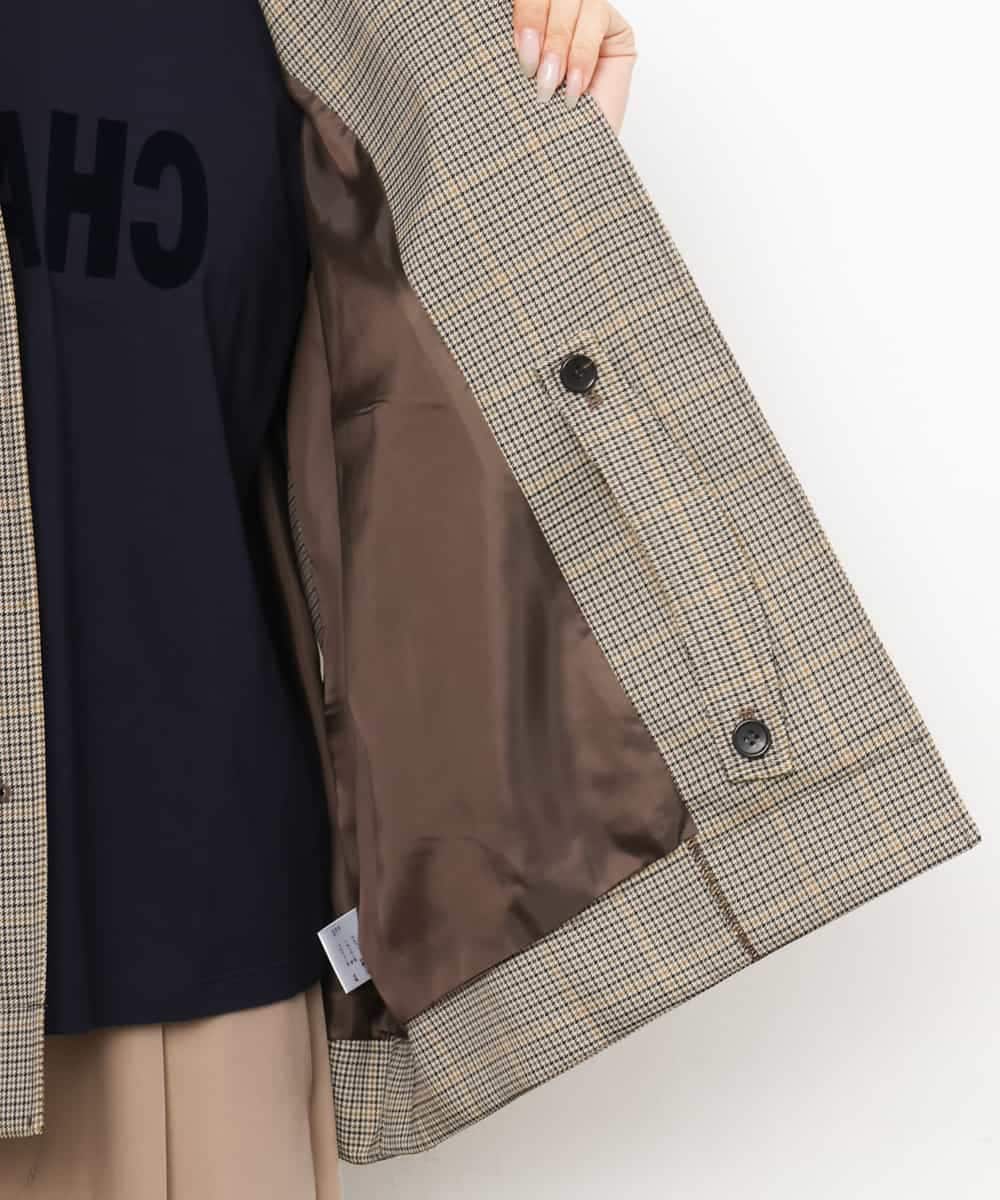 FMJJD01380 MICHEL KLEIN(ミッシェルクラン) マイクロチェックケープジャケット イエロー
