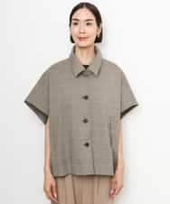 FMJJD01380 MICHEL KLEIN(ミッシェルクラン) マイクロチェックケープジャケット イエロー