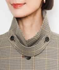 FMJJD01380 MICHEL KLEIN(ミッシェルクラン) マイクロチェックケープジャケット イエロー