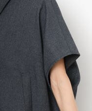 FMJJD02380 MICHEL KLEIN(ミッシェルクラン) ラメデニムライクケープジャケット ネイビー