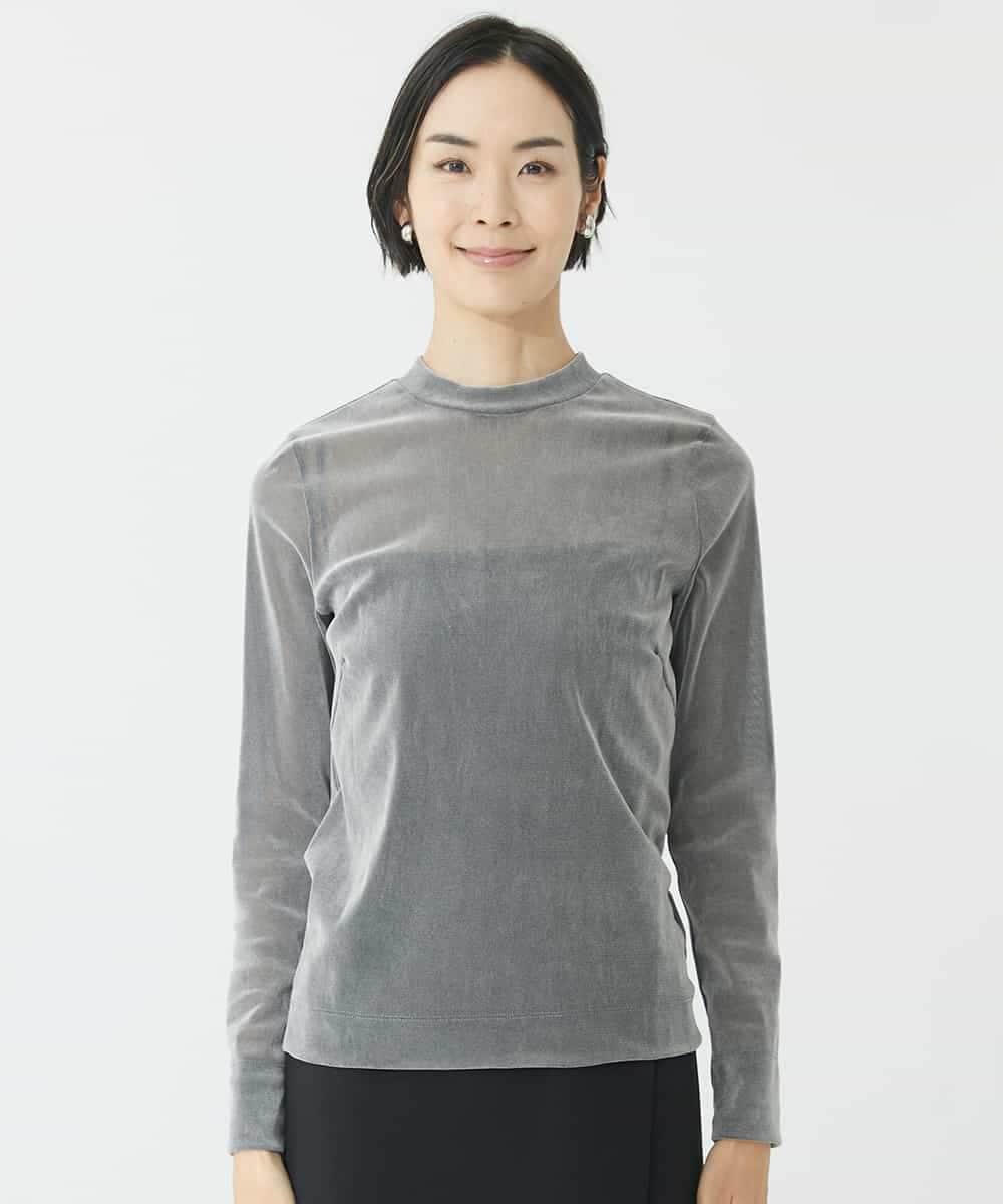 FMKAA24160 MICHEL KLEIN(ミッシェルクラン) ナイロンチュールフロッキーカットソー ブラック(94)