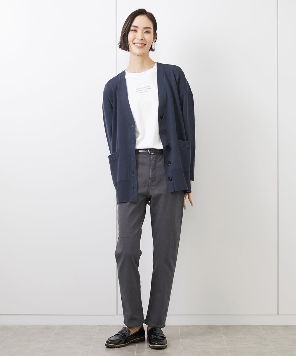 FMKAA40150 MICHEL KLEIN(ミッシェルクラン) [ドラマ着用]ロングスリーブロゴTシャツ ベージュ