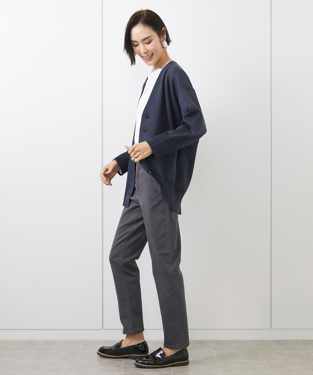 FMKAA40150 MICHEL KLEIN(ミッシェルクラン) [ドラマ着用]ロングスリーブロゴTシャツ ベージュ
