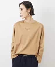 FMKAA40150 MICHEL KLEIN(ミッシェルクラン) [ドラマ着用]ロングスリーブロゴTシャツ ベージュ