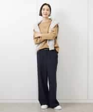 FMKAA40150 MICHEL KLEIN(ミッシェルクラン) [ドラマ着用]ロングスリーブロゴTシャツ ベージュ