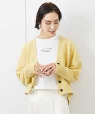 FMKAA40150 MICHEL KLEIN(ミッシェルクラン) [ドラマ着用]ロングスリーブロゴTシャツ ベージュ
