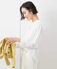FMKAA40150 MICHEL KLEIN(ミッシェルクラン) [ドラマ着用]ロングスリーブロゴTシャツ ベージュ