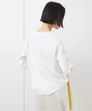FMKAA40150 MICHEL KLEIN(ミッシェルクラン) [ドラマ着用]ロングスリーブロゴTシャツ ベージュ