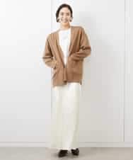FMKAA40150 MICHEL KLEIN(ミッシェルクラン) [ドラマ着用]ロングスリーブロゴTシャツ ベージュ