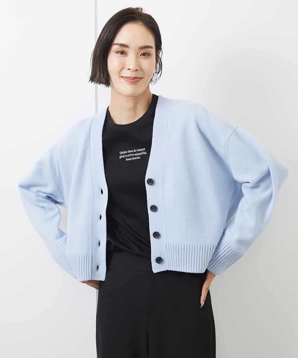 FMKAA40150 MICHEL KLEIN(ミッシェルクラン) [ドラマ着用]ロングスリーブロゴTシャツ ベージュ
