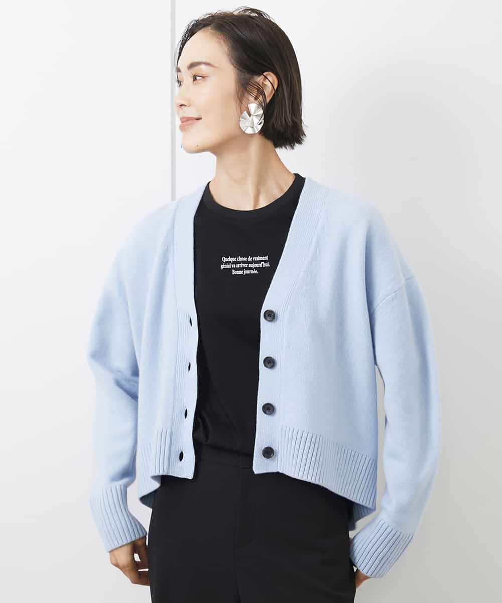 FMKAA40150 MICHEL KLEIN(ミッシェルクラン) [ドラマ着用]ロングスリーブロゴTシャツ ベージュ