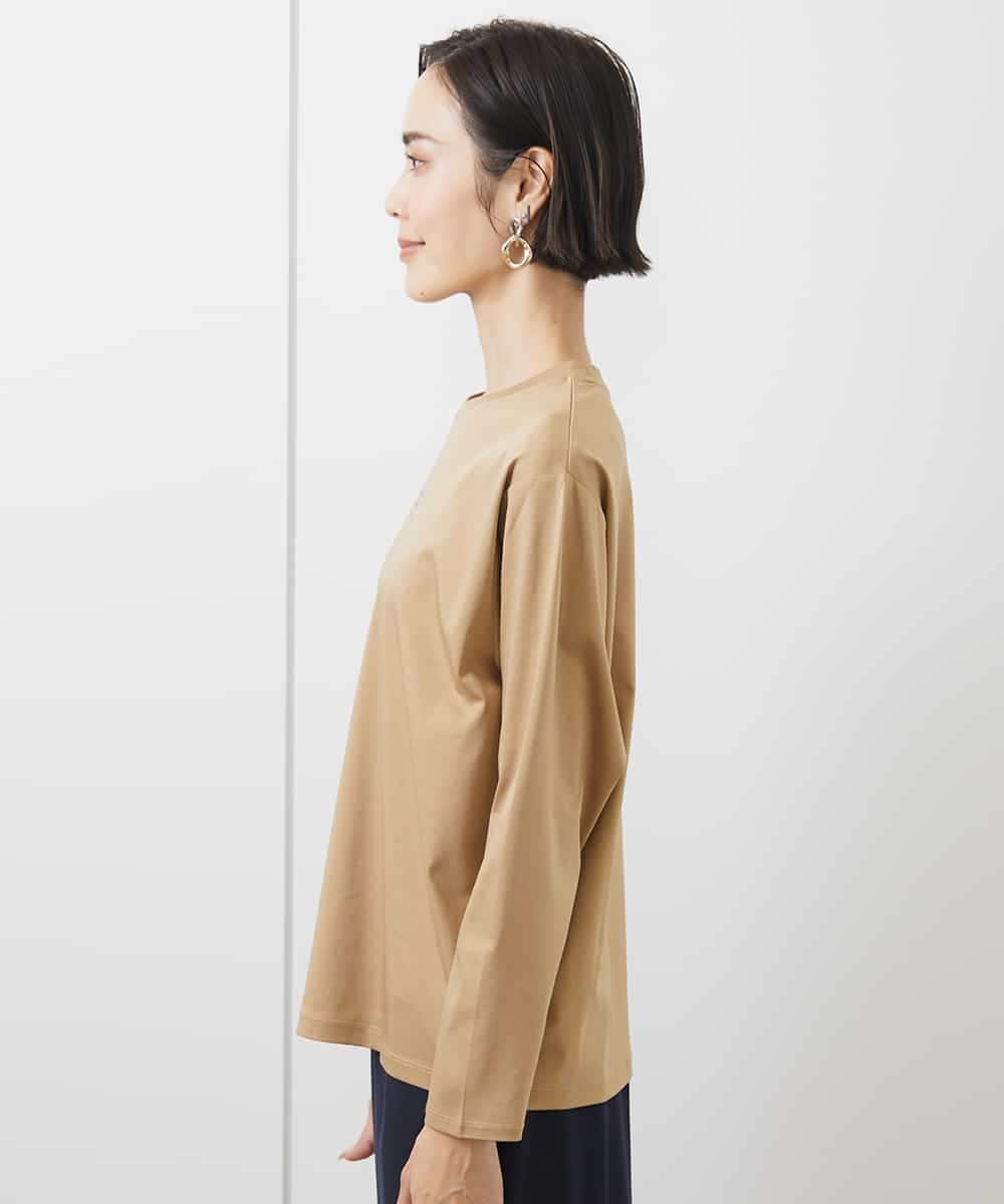 FMKAA40150 MICHEL KLEIN(ミッシェルクラン) [ドラマ着用]ロングスリーブロゴTシャツ ベージュ