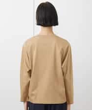FMKAA40150 MICHEL KLEIN(ミッシェルクラン) [ドラマ着用]ロングスリーブロゴTシャツ ベージュ