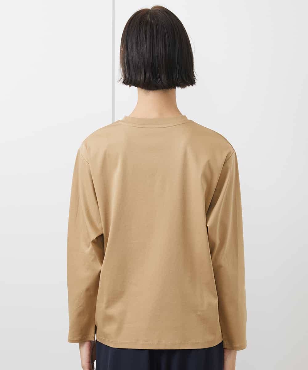 FMKAA40150 MICHEL KLEIN(ミッシェルクラン) [ドラマ着用]ロングスリーブロゴTシャツ ベージュ