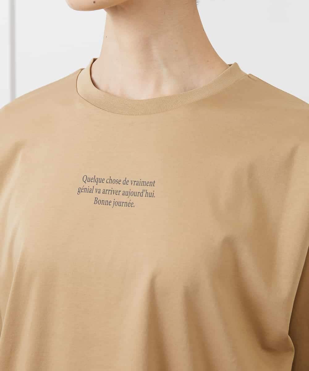 FMKAA40150 MICHEL KLEIN(ミッシェルクラン) [ドラマ着用]ロングスリーブロゴTシャツ ベージュ