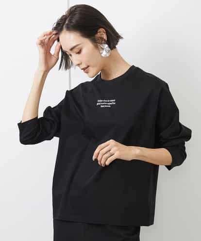 FMKAA40150 MICHEL KLEIN [ドラマ着用]ロングスリーブロゴTシャツ