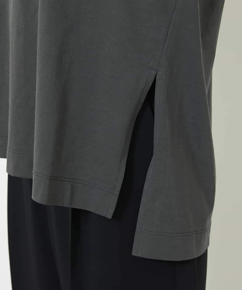 FMKAA70189 MICHEL KLEIN(ミッシェルクラン) [WEB限定]シアー切替スリーブカットソー ブラック(94)