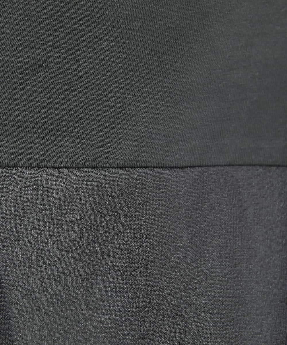 FMKAA70189 MICHEL KLEIN(ミッシェルクラン) [WEB限定]シアー切替スリーブカットソー ブラック(94)