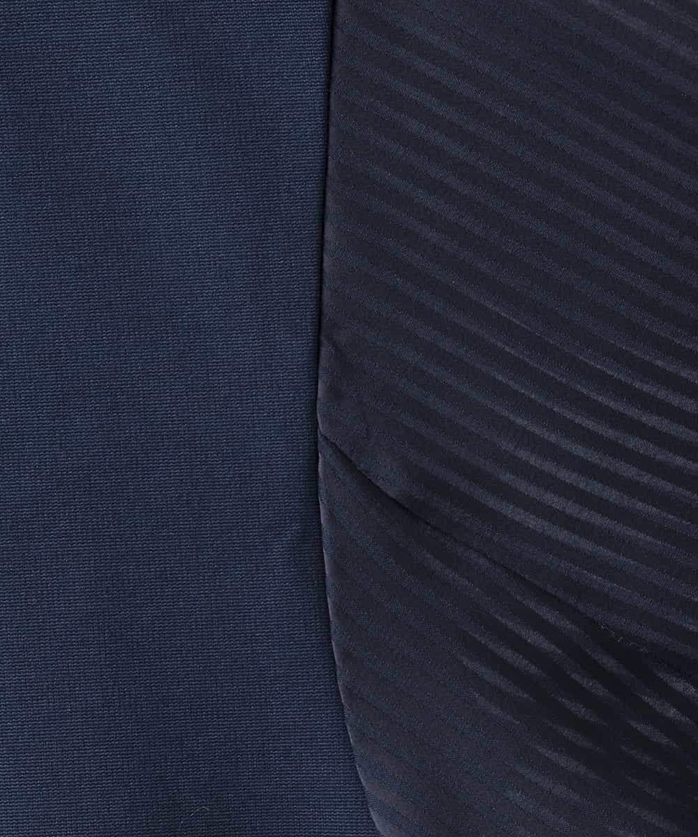 FMKAB35220 MICHEL KLEIN(ミッシェルクラン) シャツスリーブドッキングカットソー(ネイビー) ネイビー