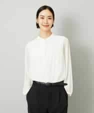 FMKAD02170 MICHEL KLEIN(ミッシェルクラン) ボウタイ付き2WAYブラウソ― ライトグレー