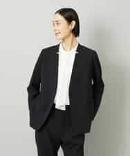 FMKAD02170 MICHEL KLEIN(ミッシェルクラン) ボウタイ付き2WAYブラウソ― ライトグレー