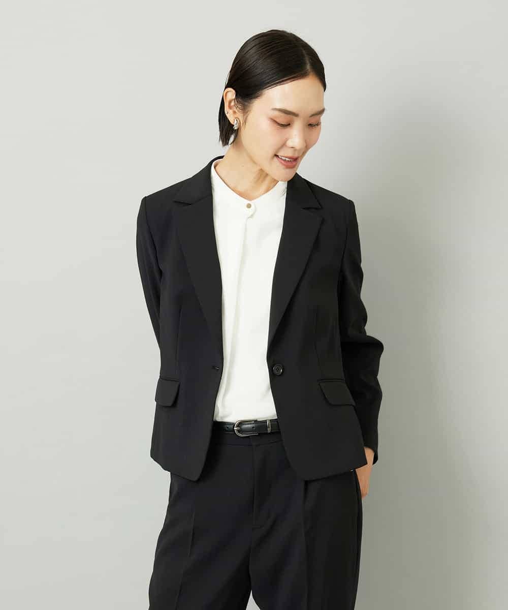 FMKAD02170 MICHEL KLEIN(ミッシェルクラン) ボウタイ付き2WAYブラウソ― ライトグレー