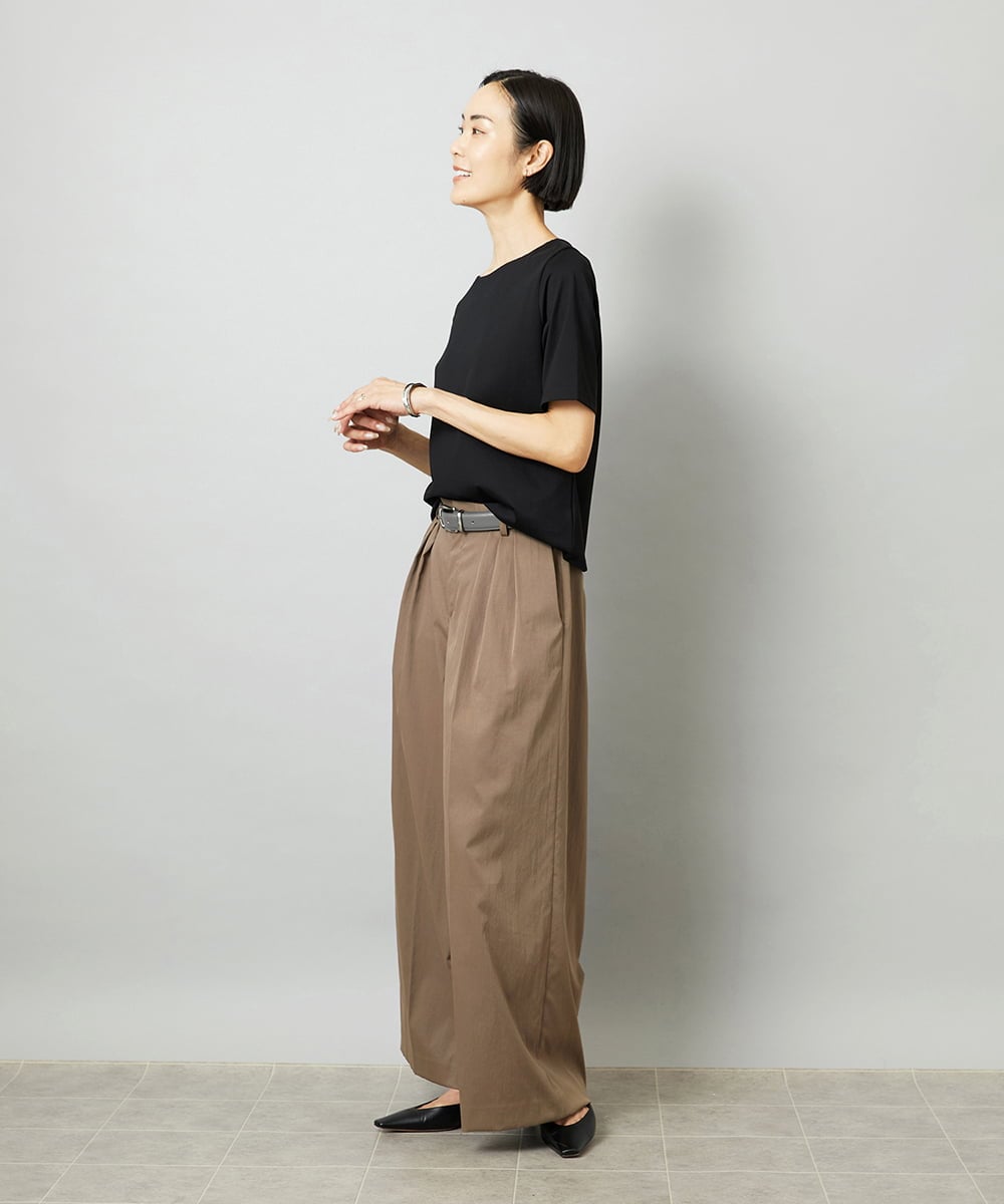 FMKAD15150 MICHEL KLEIN(ミッシェルクラン) クリーンフォルムTシャツ ライトグレー