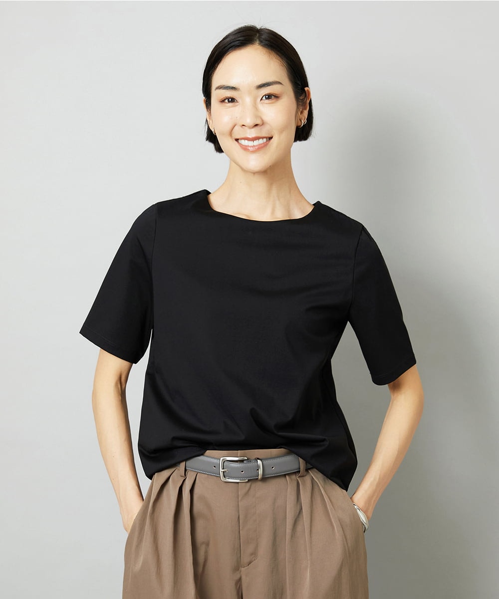 FMKAD15150 MICHEL KLEIN(ミッシェルクラン) クリーンフォルムTシャツ ライトグレー