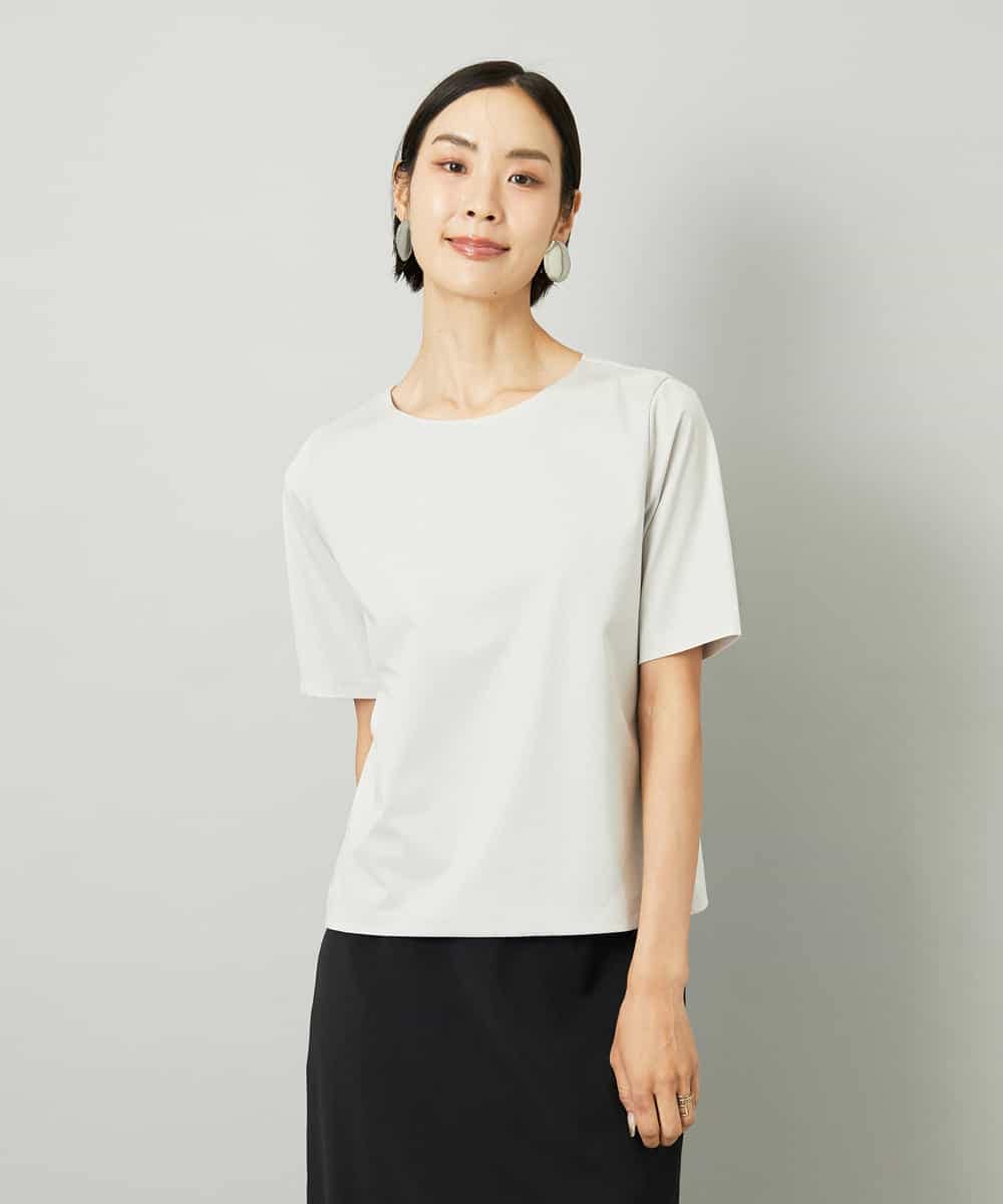 FMKAD15150 MICHEL KLEIN(ミッシェルクラン) クリーンフォルムTシャツ ライトグレー