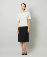 FMKAD15150 MICHEL KLEIN(ミッシェルクラン) クリーンフォルムTシャツ ライトグレー