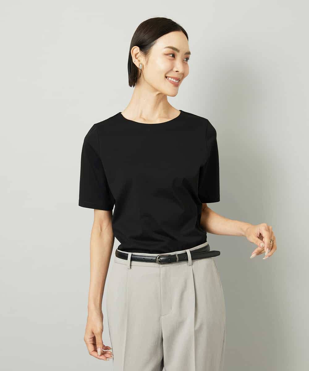 FMKAD15150 MICHEL KLEIN(ミッシェルクラン) クリーンフォルムTシャツ ライトグレー