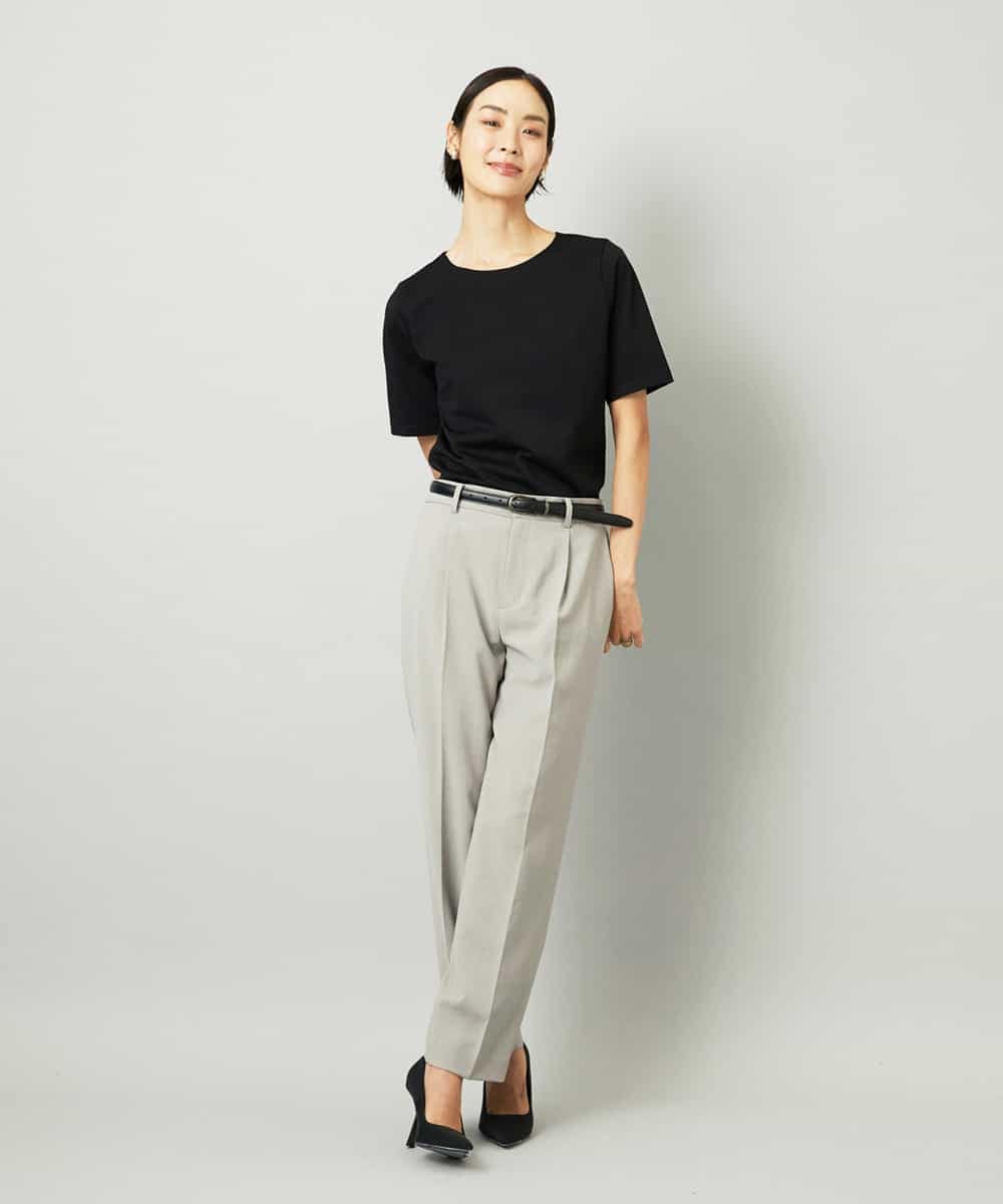 FMKAD15150 MICHEL KLEIN(ミッシェルクラン) クリーンフォルムTシャツ ライトグレー