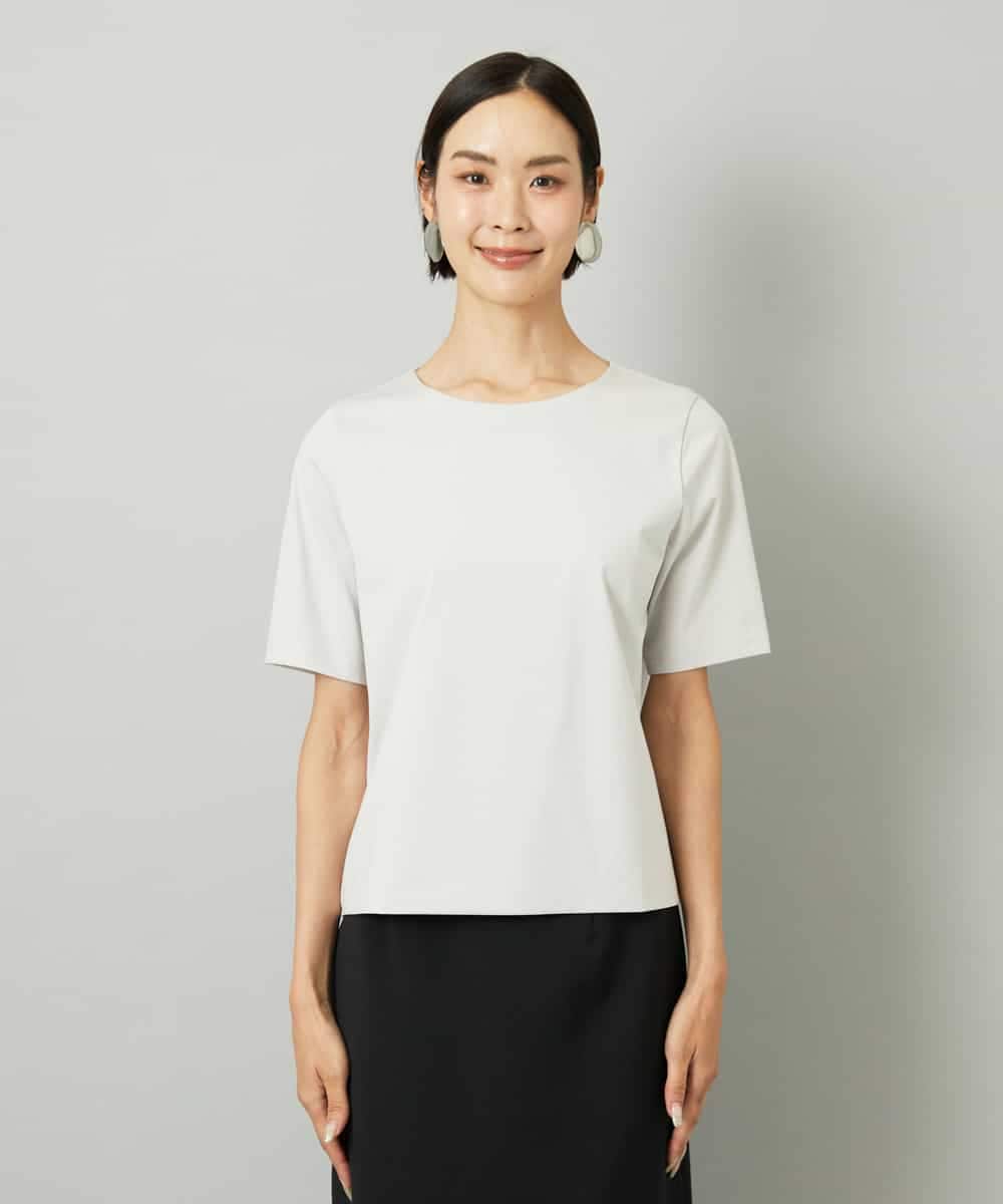FMKAD15150 MICHEL KLEIN(ミッシェルクラン) クリーンフォルムTシャツ ライトグレー