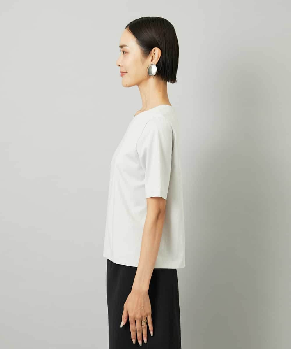 FMKAD15150 MICHEL KLEIN(ミッシェルクラン) クリーンフォルムTシャツ ライトグレー