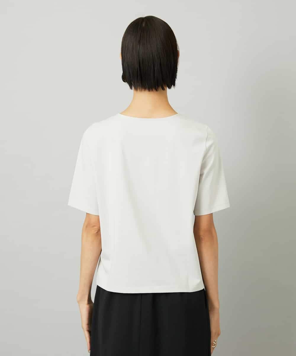 FMKAD15150 MICHEL KLEIN(ミッシェルクラン) クリーンフォルムTシャツ ライトグレー