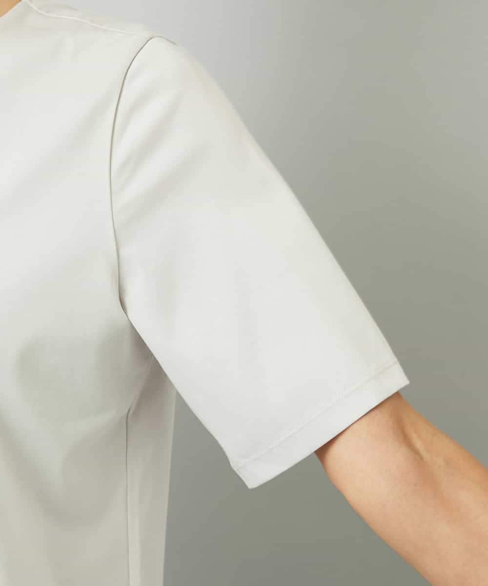 FMKAD15150 MICHEL KLEIN(ミッシェルクラン) クリーンフォルムTシャツ ライトグレー