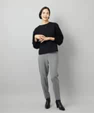 FMKAD18190 MICHEL KLEIN(ミッシェルクラン) パフスリーブ異素材カットソー ブラック