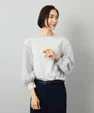 FMKAD18190 MICHEL KLEIN(ミッシェルクラン) パフスリーブ異素材カットソー ブラック