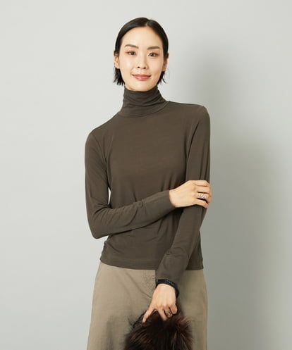 FMKAD19130 MICHEL KLEIN ［レイヤードにおすすめ］シアーハイネックカットソー