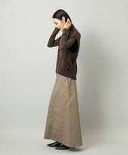 FMKAD19130 MICHEL KLEIN(ミッシェルクラン) ［レイヤードにおすすめ］シアーハイネックカットソー ブラウン