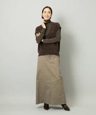 FMKAD19130 MICHEL KLEIN(ミッシェルクラン) ［レイヤードにおすすめ］シアーハイネックカットソー ブラウン