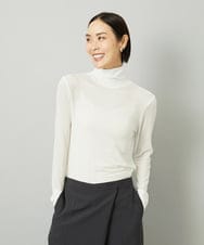 FMKAD19130 MICHEL KLEIN(ミッシェルクラン) ［レイヤードにおすすめ］シアーハイネックカットソー ブラウン