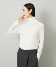 FMKAD19130 MICHEL KLEIN(ミッシェルクラン) ［レイヤードにおすすめ］シアーハイネックカットソー ブラウン