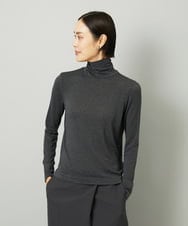 FMKAD19130 MICHEL KLEIN(ミッシェルクラン) ［レイヤードにおすすめ］シアーハイネックカットソー ブラウン