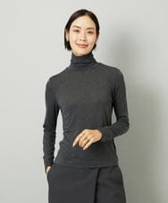 FMKAD19130 MICHEL KLEIN(ミッシェルクラン) ［レイヤードにおすすめ］シアーハイネックカットソー ブラウン