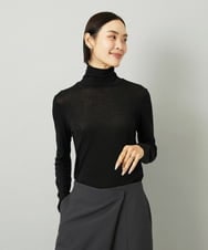 FMKAD19130 MICHEL KLEIN(ミッシェルクラン) ［レイヤードにおすすめ］シアーハイネックカットソー ブラウン