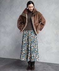 FMKAD19130 MICHEL KLEIN(ミッシェルクラン) ［レイヤードにおすすめ］シアーハイネックカットソー ブラウン